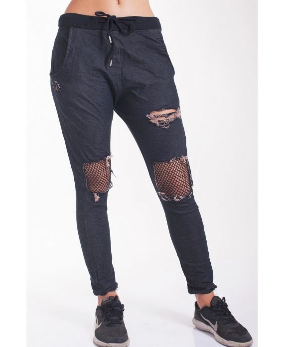 JEANS PANTS DESTROY 4029 BLACK