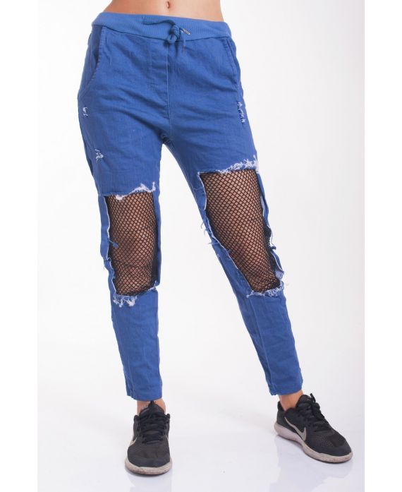 JEANS PANTALONI DISTRUGGERE 4023 BLU