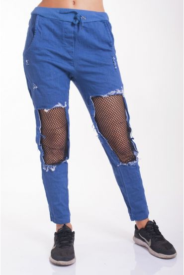 JEANS BROEK VERNIETIGEN 4023 BLAUW