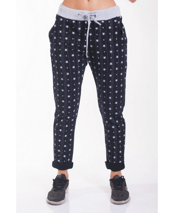 PANTALONES DE ESTRELLAS 4024 NEGRO