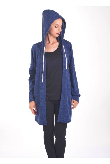 HOODED SWEATJACKET 4017 BLUE