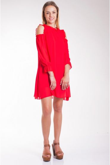 DRESS SHOULDERS DENUDEES 4037 RED