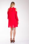 ROBE EPAULES DENUDEES 4037 ROUGE