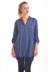 SHIRT MET HART MOTIEF 4038 BLAUW