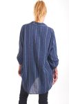 SHIRT MET HART MOTIEF 4038 BLAUW