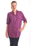 CHEMISE MOTIF CŒUR 4038 BORDEAUX