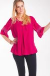 BLOUSE MANCHES DENTELLES 4000 BORDEAUX