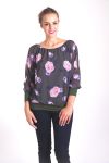 BLOUSE BLOEMEN 4015 MILITAIRE GROEN