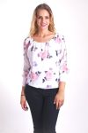 BLOUSE FLEURS 4015 BLANC