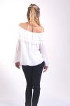 BLOUSE EPAULES DENUDEES 4003 BLANC