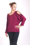 BLOUSE EPAULES DENUDEES 4042 BORDEAUX