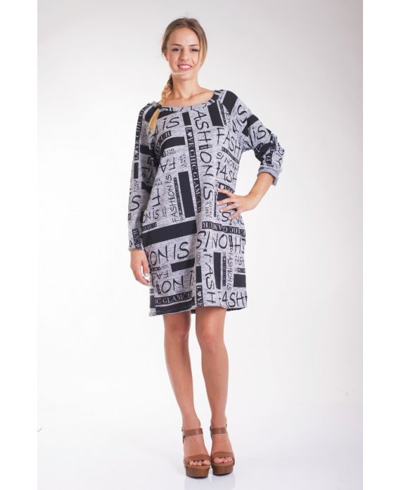 ROBE ECRITURE 4044 GRIS