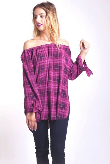 TUNIC SHOULDERS DENUDEES 4050 BORDEAUX