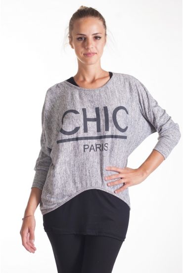 T-SHIRT 2 PIECES 4076 GRIS