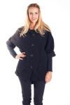 MANTEAU BOUTONS 4149 NOIR