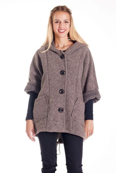 MANTEAU BOUTONS 4149 TAUPE