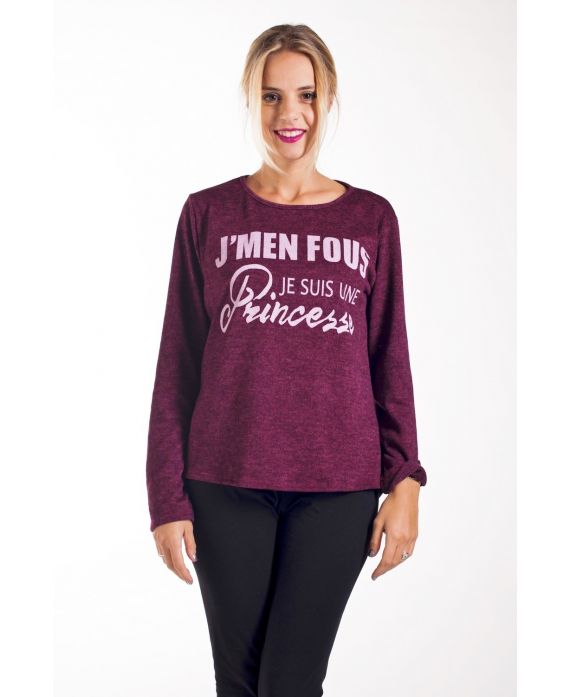 PULL PRINTS 4240 BORDEAUX