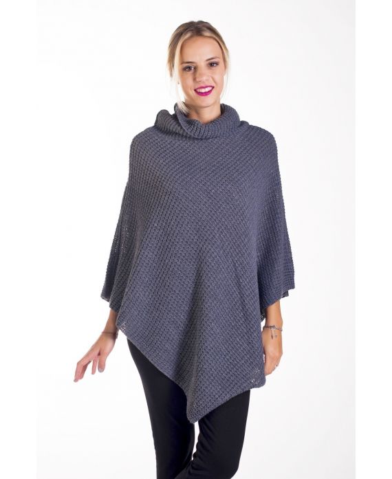CAPE PONCHO KNIT 4236 GRAY