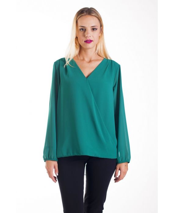 BLOUSE DRAPEE 4239 GREEN MILITARY