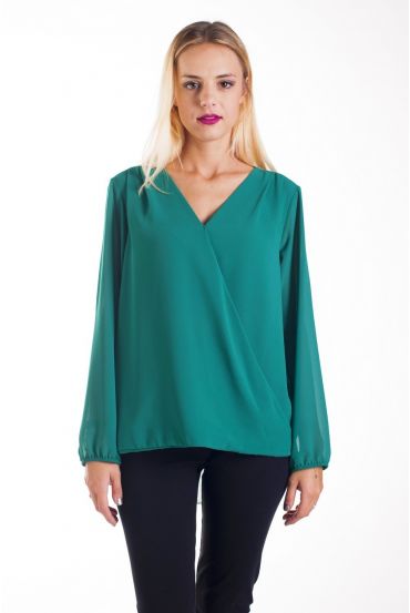 BLOUSE DRAPEE 4239 GREEN MILITARY
