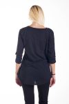 T-SHIRT SEQUIN HEART 4233 BLACK
