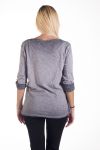 T-SHIRT SEQUIN HEART 4233 GRAY