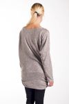 SWEATER TUNIC RIVETS 4243 BEIGE