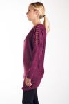 SWEATER TUNIC RIVETS 4243 BORDEAUX