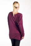 SWEATER TUNIC RIVETS 4243 BORDEAUX