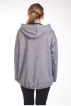 LARGE SIZE VEST/JACKET HAS A HOOD 4248 GRAY
