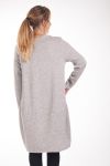 LARGE SIZE SWEATER TUNIC BEADS 4279 BEIGE