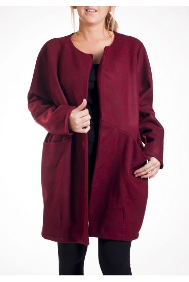 LARGE SIZE COAT 4280 BORDEAUX
