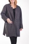 GRANDE TAILLE MANTEAU 4281 GRIS