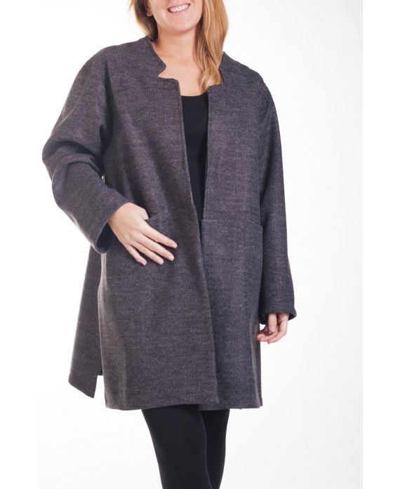 GRANDE TAILLE MANTEAU 4281 GRIS