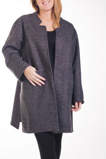 GRANDE TAILLE MANTEAU 4281 GRIS