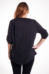 GRANDE TAILLE PULL IMPRIME FEMME 4344 NOIR
