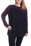 LARGE SIZE PULL BI-RELATION 4354 BORDEAUX