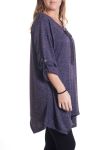 DI GRANDI DIMENSIONI MAGLIONE TUNICA 4355 GRIGIO