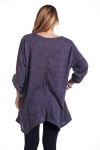 DI GRANDI DIMENSIONI MAGLIONE TUNICA 4355 GRIGIO