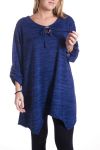 DI GRANDI DIMENSIONI MAGLIONE TUNICA 4355 BLU