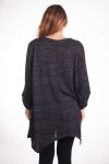 GROßE PULLOVER TUNIKA 4355 SCHWARZ