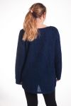 DI GRANDI DIMENSIONI MAGLIONE EFFETTO LUCIDO 4357 BLU