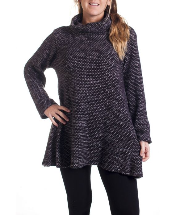 LARGE SIZE PULL COL ROULE 4353 PINK