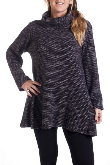 LARGE SIZE PULL COL ROULE 4353 PINK