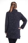 LARGE SIZE PULL COL ROULE 4353 BLACK