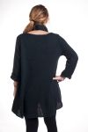 GRANDE TAILLE PULL TUNIQUE + ECHARPE 4351 VERT