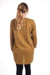 DI GRANDI DIMENSIONI-COLLO ZIP MOCK 4350 SENAPE