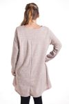 DI GRANDI DIMENSIONI MAGLIONE TUNICA LIBELLULA 4349 BEIGE