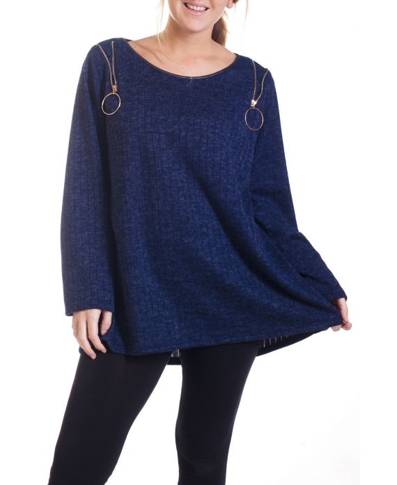 SPALLE AMPIE ZIP FANTASIA 4348 BLU