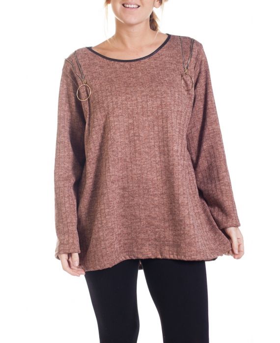 SPALLE AMPIE ZIP FANTASIA 4348 ROSA